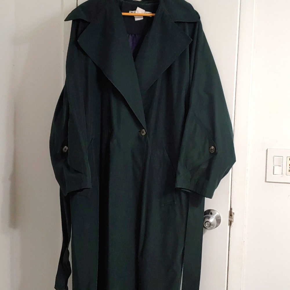 Vintage Nancy Lord Dark Green Trench Coat